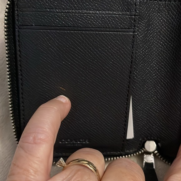 NWT Coach Small Zip Around Wallet with Star Glitter‎ Midnight Blue Money Wedding - Picture 8 of 16